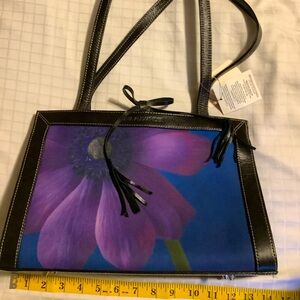 Gina Alexander hand bag beautiful hand painted flower look
